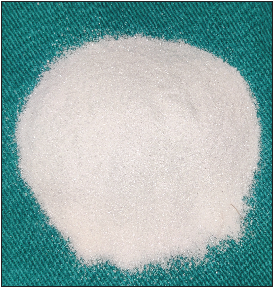 Aluminium oxide crystals used in microdermabrasion.