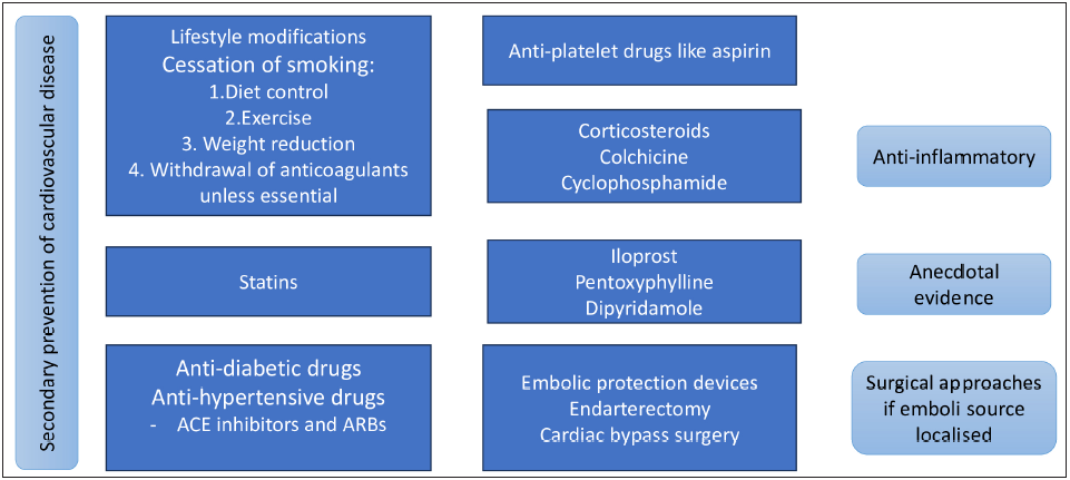 Flow chart on treatment guidelines of cholesterol emobolisation syndrome.