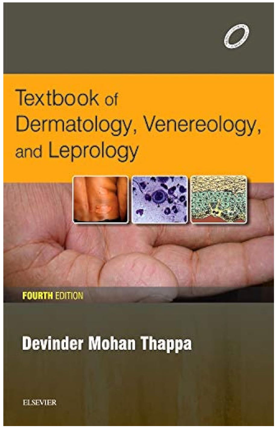 Cover of Textbook of Dermatology, Venereology, and Leprology by Dr. D.M. Thappa (Fourth Edition, 2015).