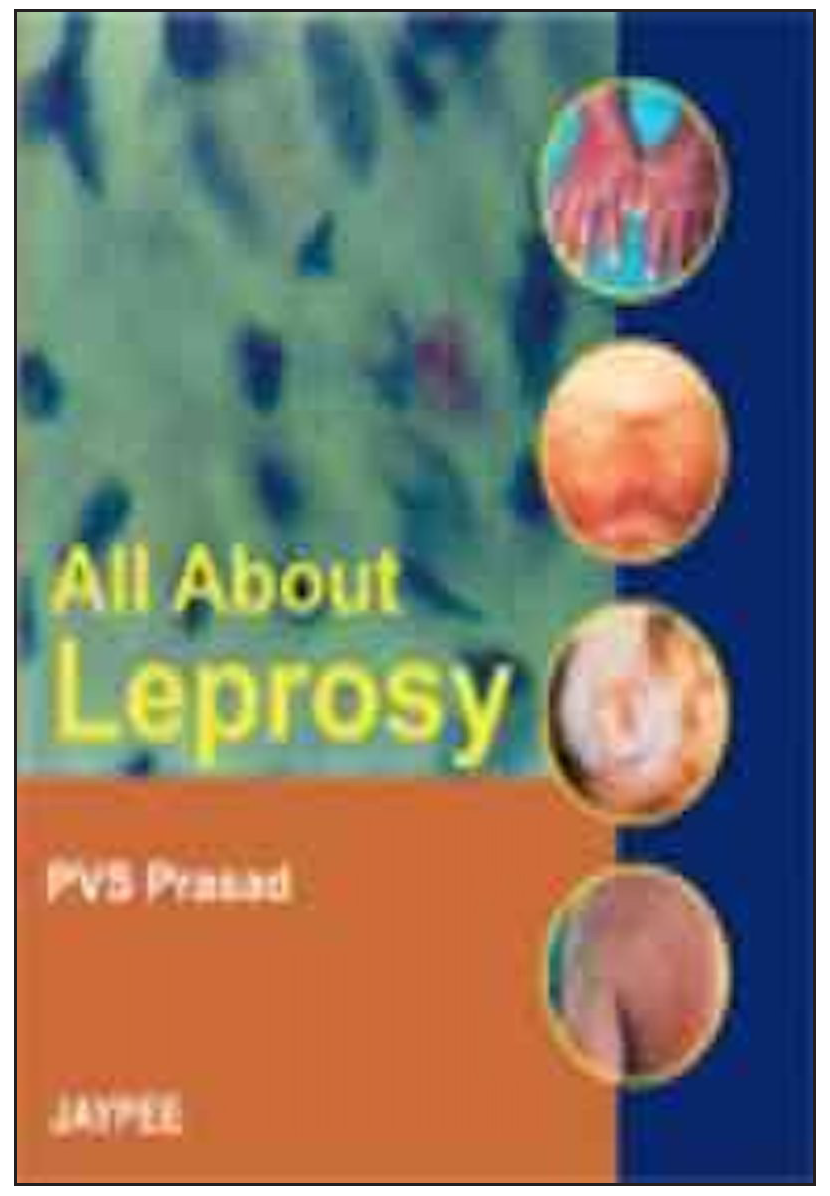 Cover of All About Leprosy by Dr. P.V.S. Prasad (First Edition, 2005).